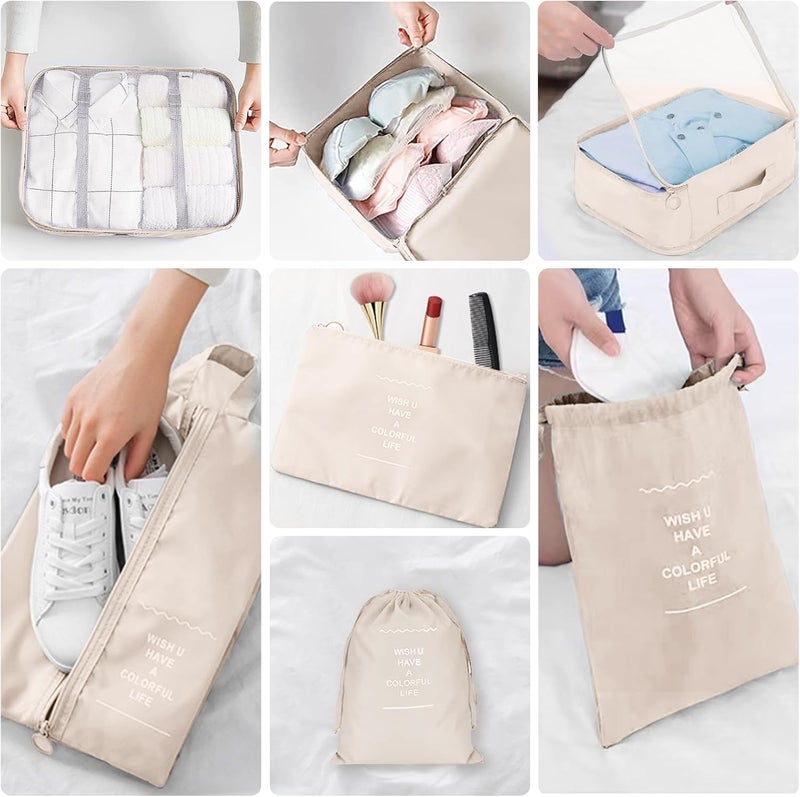 YEEYAA Packing Cubes for Travel-10 Set Luggage Organizer Bags for Family, Mesh Breathable Packing Cubes for Suitcases Durable Travel Essentials Bags Set - Image 3